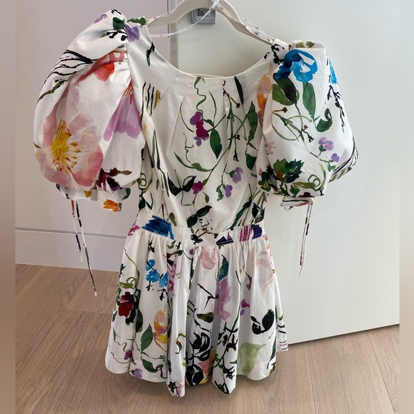 Aje Drift Puff Sleeve Cotton Mini Dress - Picture 4 of 7